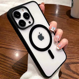 MagSafe Magnetic Wireless Charging Case for iPhone 17, 16, 15, 14, 13, 12, 11 – Clear Hard Acrylic Cover (Pro / Max / Mini / Plus)