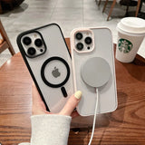 MagSafe Magnetic Wireless Charging Case for iPhone 17, 16, 15, 14, 13, 12, 11 – Clear Hard Acrylic Cover (Pro / Max / Mini / Plus)