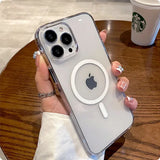 MagSafe Magnetic Wireless Charging Case for iPhone 17, 16, 15, 14, 13, 12, 11 – Clear Hard Acrylic Cover (Pro / Max / Mini / Plus)