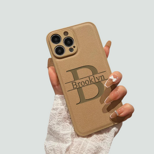 iPhone Personalised Leather Phone Case