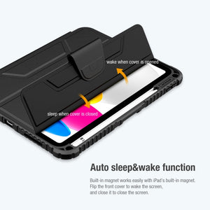 Nillkin Bumper Pro Black PU Leather Tablet Case - For iPad 10.9" (2022)