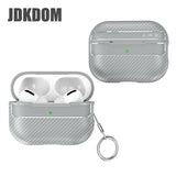 JDKDOM Carbon Fiber Pattern Shockproof Earphone Cover For Airpods 3 2 1 Bluetooth Headphone Case
