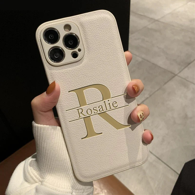 iPhone Personalised Leather Phone Case