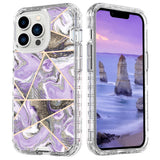Fit iPhone 16 Pro 6.3" Phone Case, Marble Pattern Slim Shockproof Full Body Protective Rugged Cover For iPhone 16 Pro MAX 6.9
