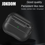 JDKDOM Carbon Fiber Pattern Shockproof Earphone Cover For Airpods 3 2 1 Bluetooth Headphone Case