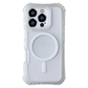 Frosted 3-in-1 MagSafe Phone Case for iPhone 16 17pro max 15 Pro 14 13 12 11 Magnetic Wireless Charging Hard PC Shockproof Cover