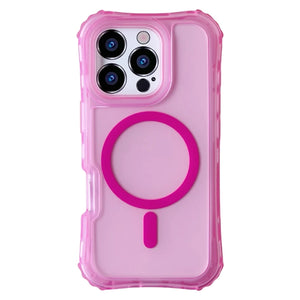 Frosted 3-in-1 MagSafe Phone Case for iPhone 16 17pro max 15 Pro 14 13 12 11 Magnetic Wireless Charging Hard PC Shockproof Cover