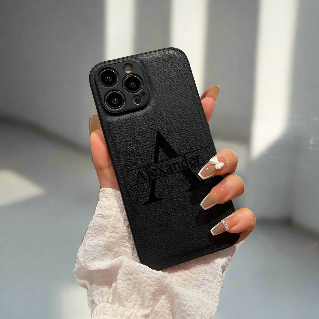 iPhone Personalised Leather Phone Case